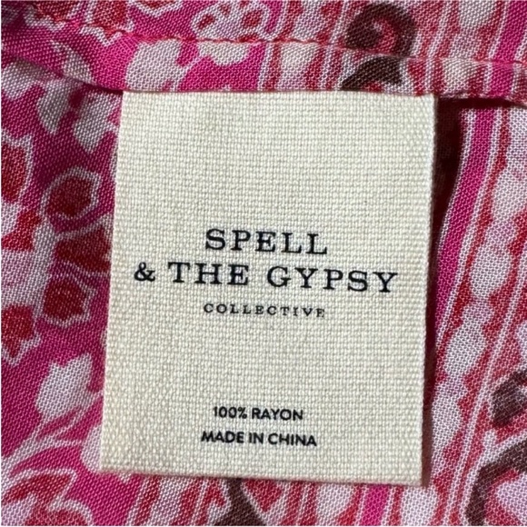 Spell & The Gypsy Delirium Floral Maxi Kimono in Red Coral - Picture 11 of 13